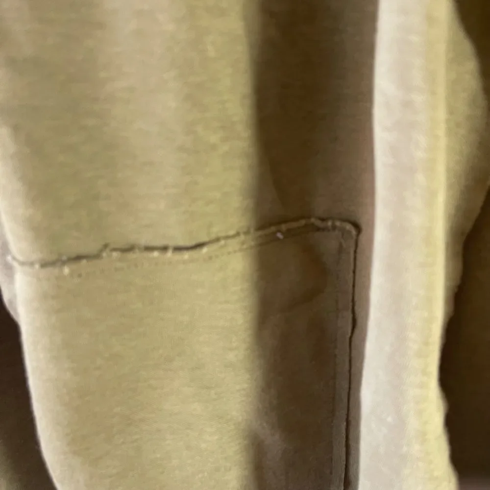 Zara Basic Military Green Raw Trim/Raw Hem Open Cardigan‎ Sz M
